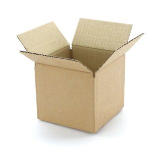 Wellpapp-Faltkarton, braun - 113x113x100mm - 1.2b