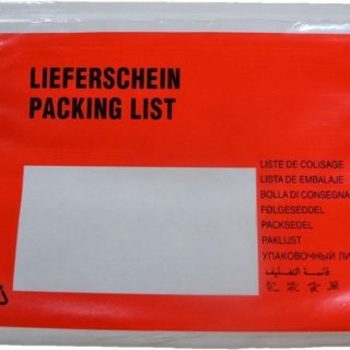 Begleitpapiertaschen C6 - bedruckt: Lieferschein