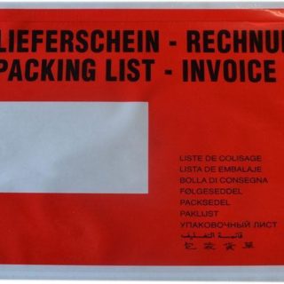 Begleitpapiertaschen C5 - bedruckt: Lieferscheine/Rechnung